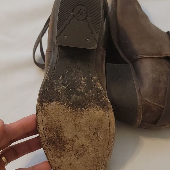 H by Hudson Brown Leather booties made in Portugal size 38 - Picture 6 of 11